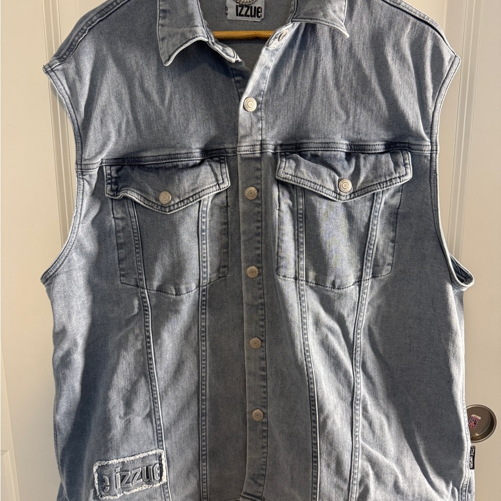 IZZUE Sleeveless Men’s Denim Jacket Size XL 0028